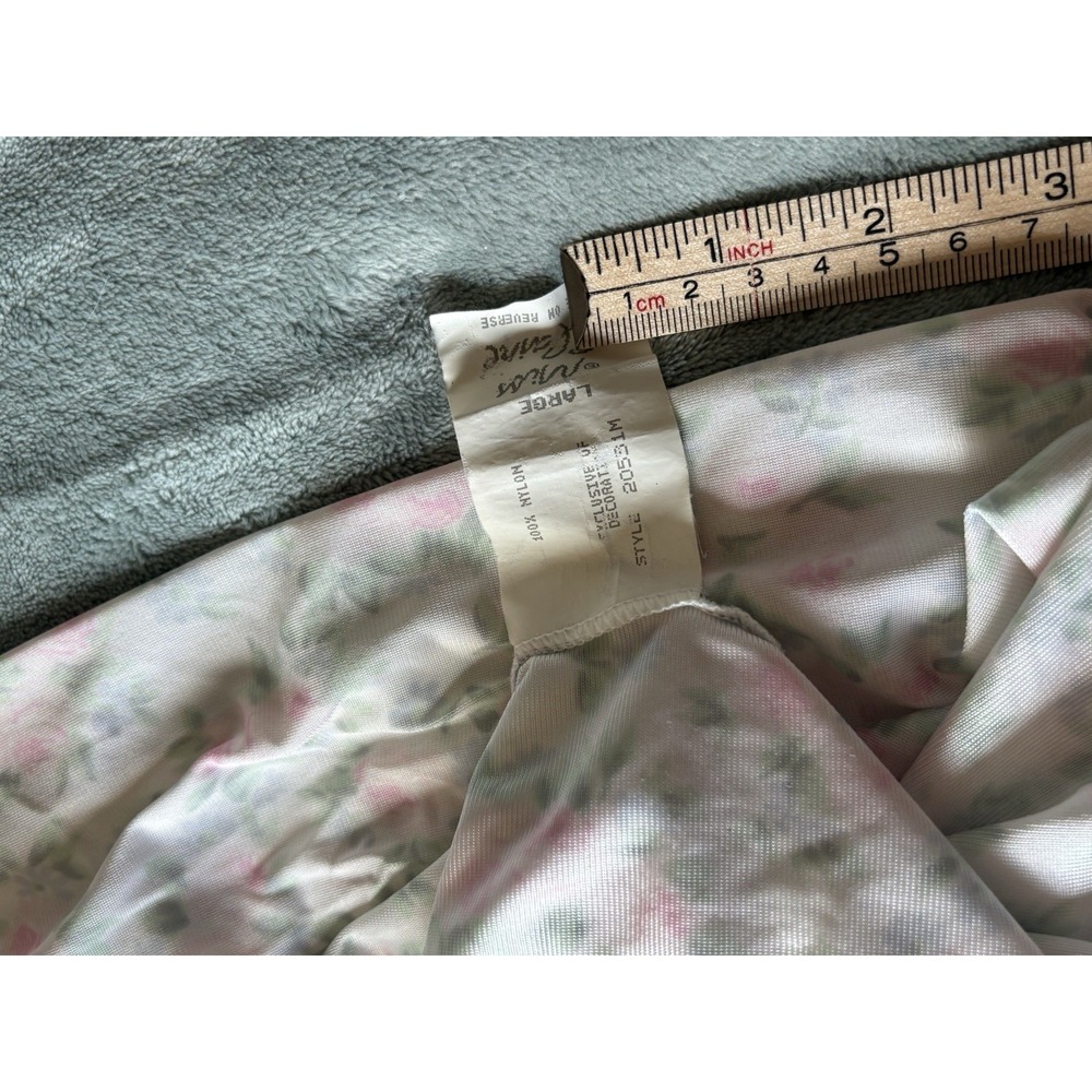 Vintage Miss‎ Elaine Floral Short Sleeve Night Gown Sleep Dress Size Large ILGWU - Picture 9 of 10